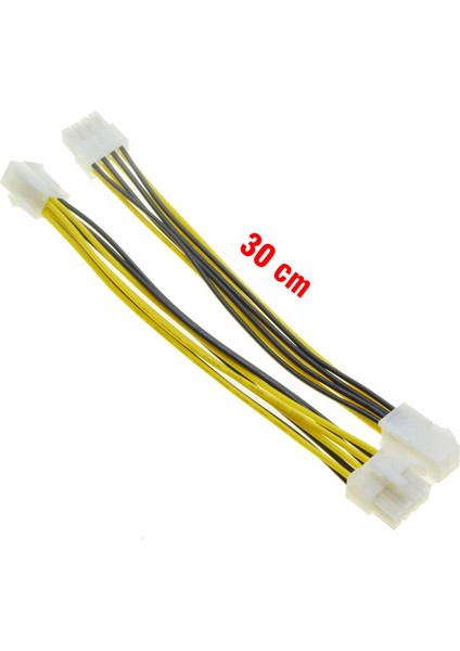 Atx 12V 4 Pin Cpu Güç Kablosu To 8 Pin Power Kablo 30 cm