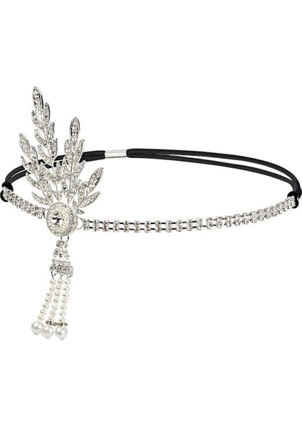 Vintage Rhinestone Kadın Kafa 1920'LERDE Büyük Başlıklar Gümüş(Yurt Dışından)