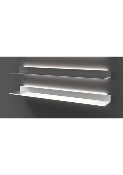 Arka Aydınlatmalı Raf 120 Cm-Siyah