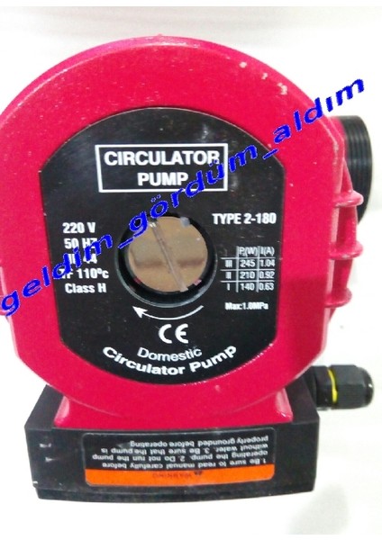 Kömürlü Kazan Sirkülasyon Pompası - Devir Daim 32 - 80 - 180 modelleri