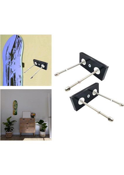 2 Adet Kaykay Duvar Montaj Longboard Asılı Ekran Depolama Tutucu Braketi