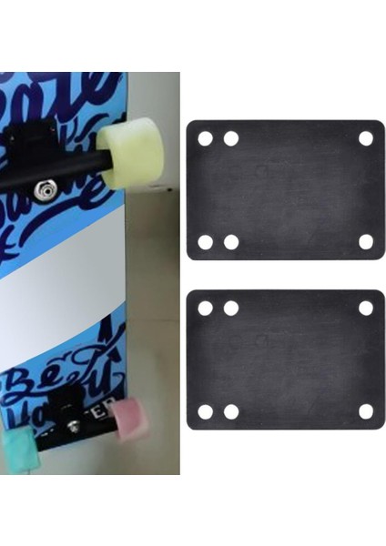 2 Adet Kaykay Longboard Şok Emici Pedleri Riders / 6mm Siyah 3mm