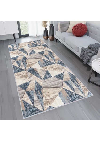 Dijital Baskı Yıkanabilir Kaymaz Taban Salon Halısı RVG1762