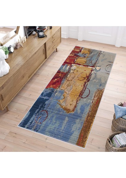 Dijital Baskı Yıkanabilir Kaymaz Taban Salon Halısı RVG1686