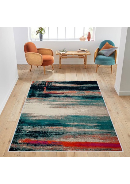 Dijital Baskı Yıkanabilir Kaymaz Taban Salon Halısı RVG1738