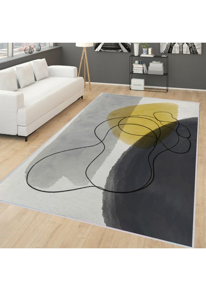 Dijital Baskı Yıkanabilir Kaymaz Taban Salon Halısı RVG1739