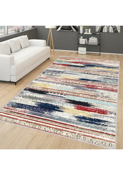 Dijital Baskı Yıkanabilir Kaymaz Taban Salon Halısı RVG1734
