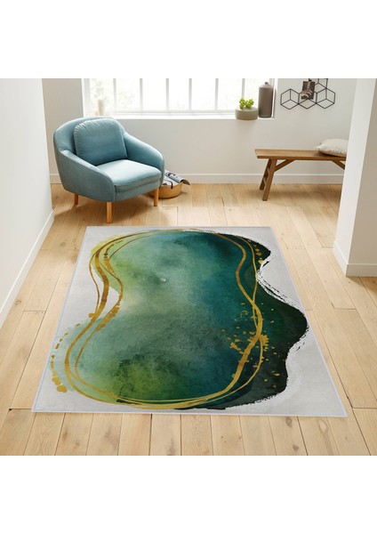 Dijital Baskı Yıkanabilir Kaymaz Taban Salon Halısı RVG1741