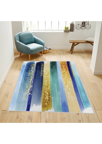 Dijital Baskı Yıkanabilir Kaymaz Taban Salon Halısı RVG1743