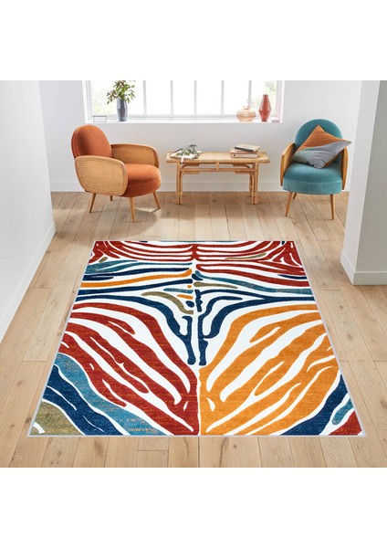 Dijital Baskı Yıkanabilir Kaymaz Taban Salon Halısı RVG1745