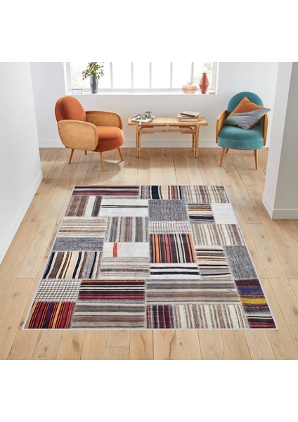 Dijital Baskı Yıkanabilir Kaymaz Taban Salon Halısı RVG1758