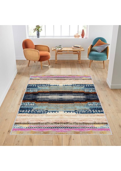 Dijital Baskı Yıkanabilir Kaymaz Taban Salon Halısı RVG1776