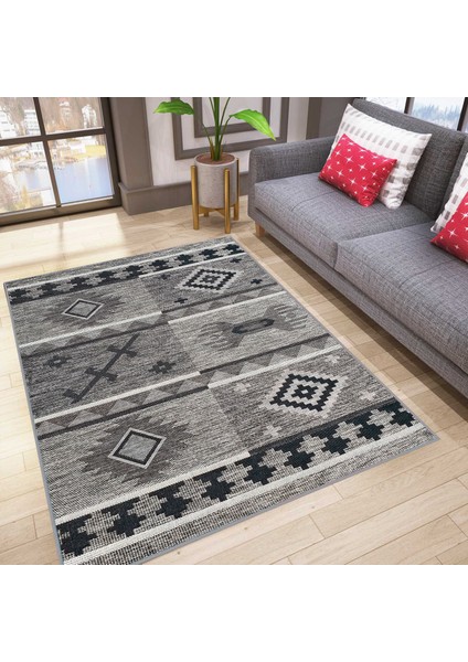 Dijital Baskı Yıkanabilir Kaymaz Taban Salon Halısı RVG1801