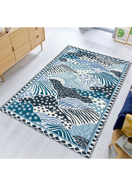 Dijital Baskı Yıkanabilir Kaymaz Taban Salon Halısı RVG1802