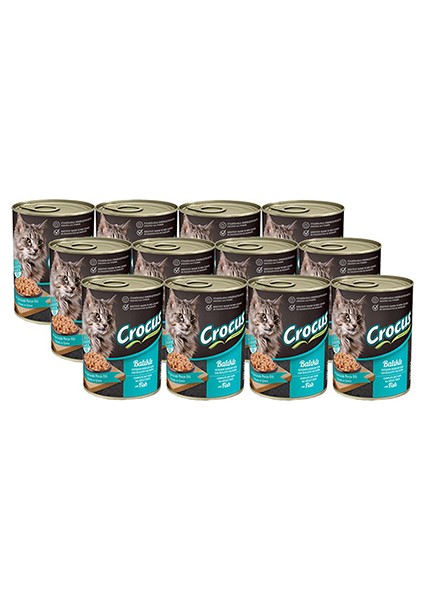 Balıklı Yetişkin Kedi Yaş Mama 400 gr 12'li Ekonomik Koli