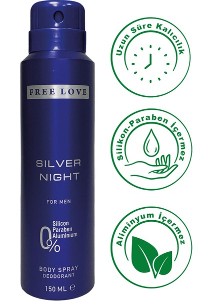 Silver Night Erkek Deodorant 150 ml modelleri