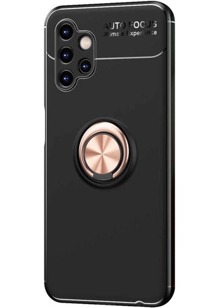 Samsung Galaxy A13 4g Kılıf Kickstand Ring Holder Siyah Rose fiyatları