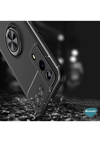Vivo Y51 Kılıf Kickstand Ring Holder Siyah Rose fırsatları