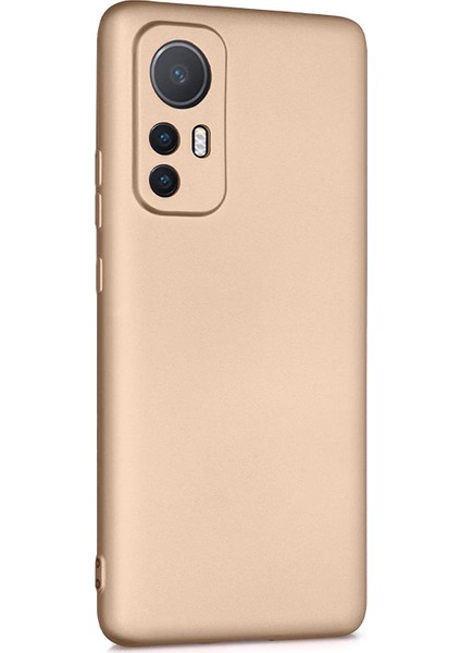 Matte Silicone Xiaomi Mi 12 Kılıf Gold