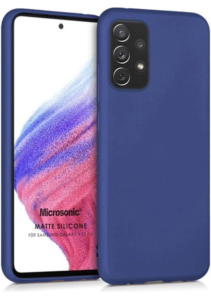 Matte Silicone Samsung Galaxy A73 5g Kılıf Lacivert