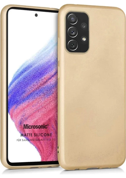 Matte Silicone Samsung Galaxy A73 5g Kılıf Gold