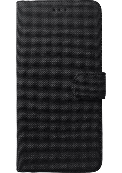 Apple iPhone Se 2022 Kılıf Fabric Book Wallet Siyah