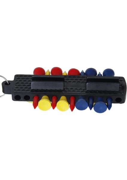 Golf Tee Caddy Kaleci Anahtarlık 12 Tees 2 Top Işaretleyiciler Divot Aracı Kalem Seti (Yurt Dışından) indirimleri