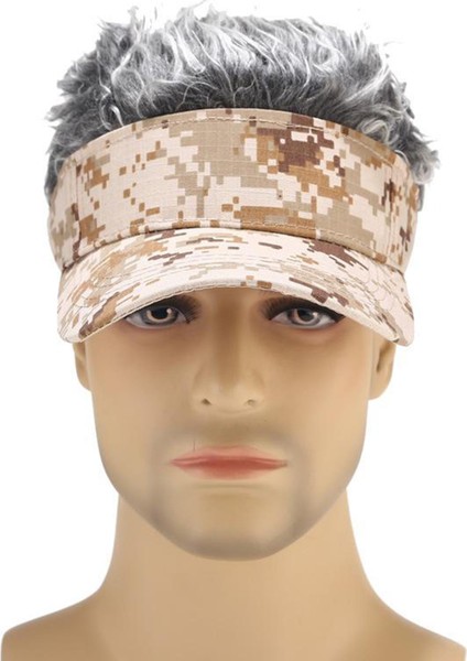2 Adet Erkekler Beyzbol Sahte Saç Golf Şapka Visor Peruk Şapka (Yurt Dışından) modelleri