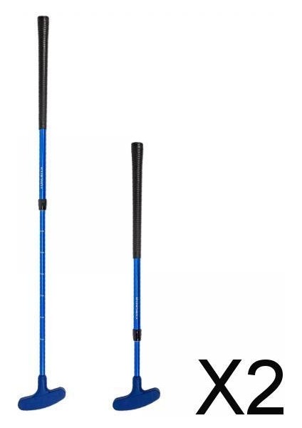 2 Adet Çocuk Golf Putter Ayarlanabilir Kulüpler Putter Iki Yönlü Atıcı Eğitim Uygulaması (Yurt Dışından)