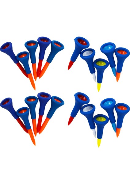 20X Dayanıklı Yumuşak Kauçuk Yastık Top Golf Tees Rastgele Renk Kısa + Orta (Yurt Dışından)