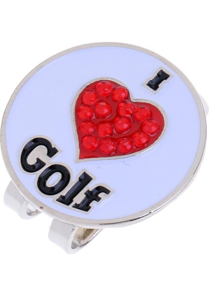Golf Topu Marker Alaşım Golf Şapkası Klip Ben Golf Desen Seviyorum (Yurt Dışından)