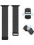 Apple Watch Seri 10 46MM, Seri 9/8/7/6/se/5/4/3 Milano Loop Metal Hasır Kordon 45MM 44MM 42MM Uyumlu (Siyah) 4