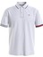 Polo Yaka Slim Fit Düz Beyaz Erkek Polo T-Shirt - D0DMM12963-YBR_TJM Reg Flag Cuffs P 2