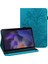 Galaxy Tab A8 Için Standlı Desen Baskılı Deri Tablet Kılıfı - Mavi (Yurt Dışından) 1