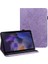 Galaxy Tab A8 Için Standlı Desen Baskılı Deri Tablet Kılıfı - Mor (Yurt Dışından) 1