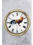 40 cm Gold Metal Horoz Hediye Dekoratif Duvar Saati 1