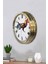 40 cm Gold Metal Horoz Hediye Dekoratif Duvar Saati 3