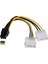 6 Pin Pci E To 2x4 Pin Molex Erkek Power Güç Kablosu 30 cm 5