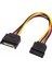 Sata Power 15 Pin Dişi Erkek Uzatma Kablosu 30 cm 1