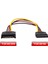 Sata Power 15 Pin Dişi Erkek Uzatma Kablosu 30 cm 2