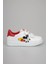 Baskılı Beyaz Garnisi Kırmızı Çocuk Ayakkabı 1