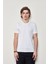 White And Simple Erkek Beyaz Basic Organik Pamuk T-Shirt 2