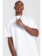 Perakende Sevgi Fişi Beyaz Kısa Kollu Arka Baskılı Erkek Oversize T-Shirt 2