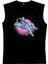 Havuzda Astronot Siyah Kesik Kol | Kolsuz Erkek T-Shirt | Atlet 1