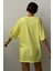 Sarı Oversize Basic Kadın Tişört 5