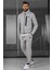 Gri Baskılı Regular Fit Erkek Eşofman Takımı 1