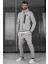 Gri Baskılı Regular Fit Erkek Eşofman Takımı 2