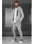 Gri Baskılı Regular Fit Erkek Eşofman Takımı 3