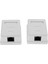2x Cat6 Tek Bağlantı Noktası Yüzey Dağı Çıkış Kutusu Yüz Plakası + Backbox Combo (Yurt Dışından) 2