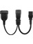 IEC320 C14 Erkek IEC320 C13 + Euro Soket Uzatma Kablosu Bağlayıcı Kablo Adaptörü Kablosu, 350MM (Yurt Dışından) 3